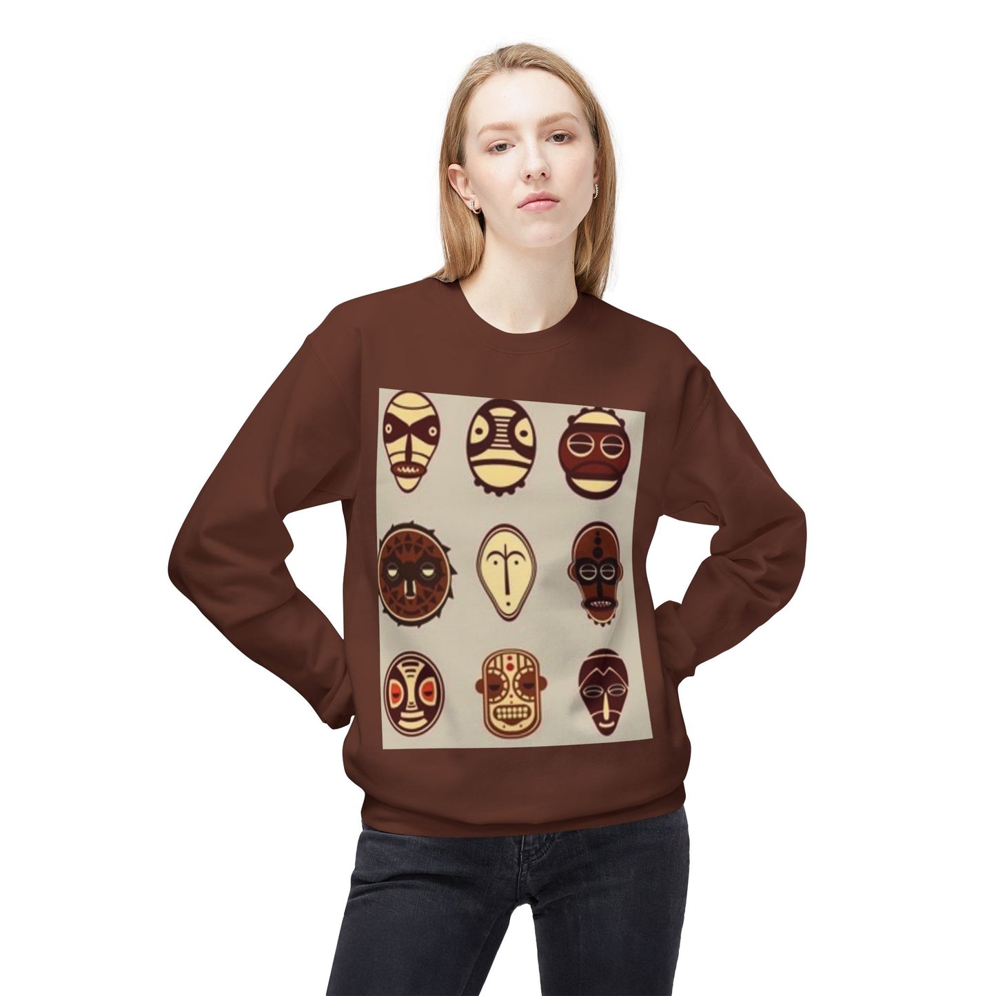 Artistic Horse Illustration Fleece Crewneck Sweatshirt - Unisex