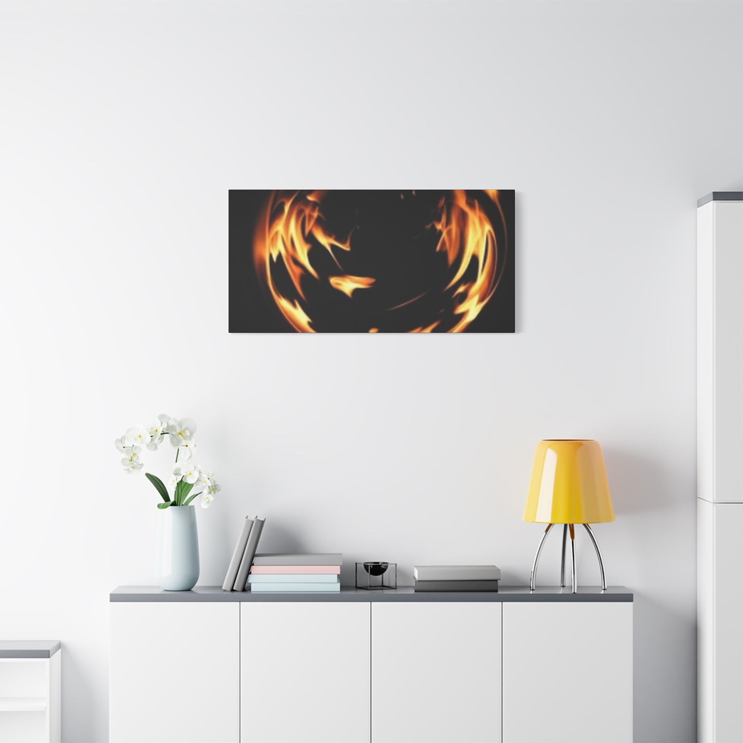 Fire Swirl Matte Canvas Art - Stretched 1.25" Gallery Wrap