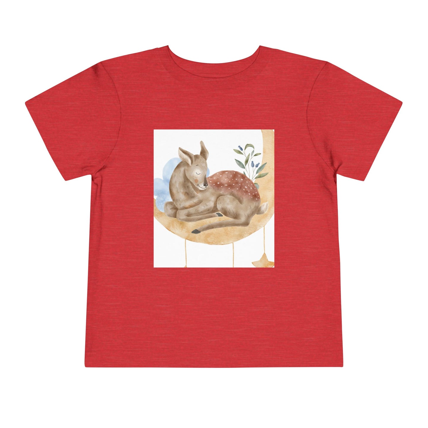Whimsical Fawn Toddler Tee - Cute Short Sleeve Shirt for Kids