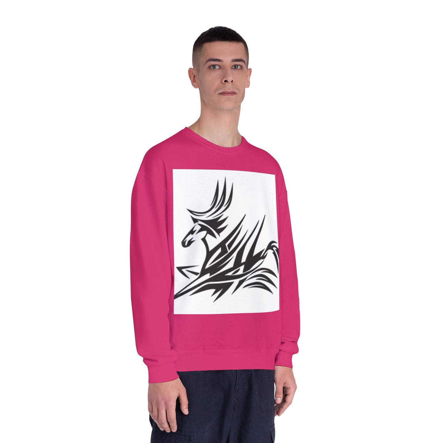 Trendy Tribal Design Unisex Crewneck Sweatshirt - Perfect for Casual Wear & Gifting