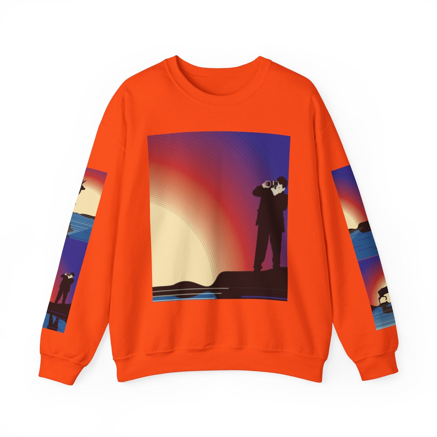 Vibrant Deer Sunset Unisex Crewneck Sweatshirt
