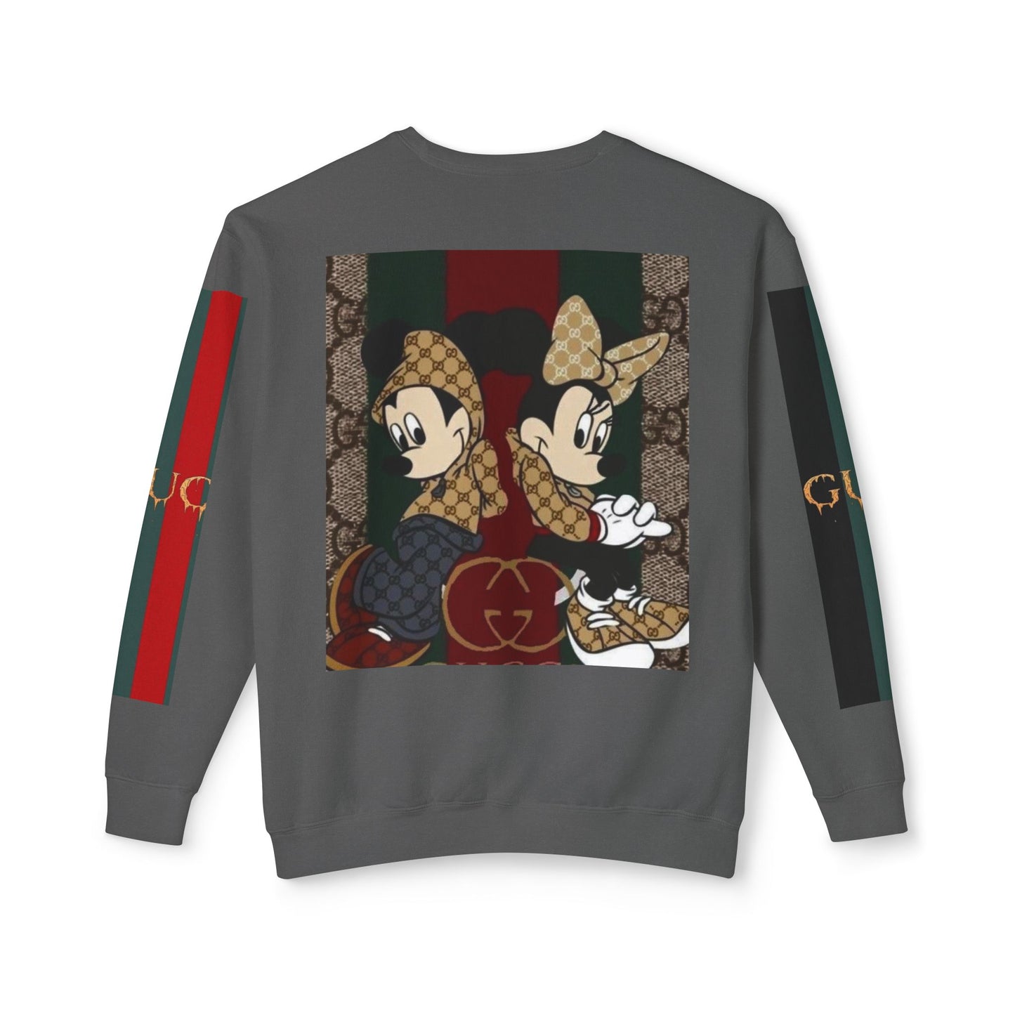 Gucci Inspired Unisex Crewneck Sweatshirt with Mickey & Minnie Design