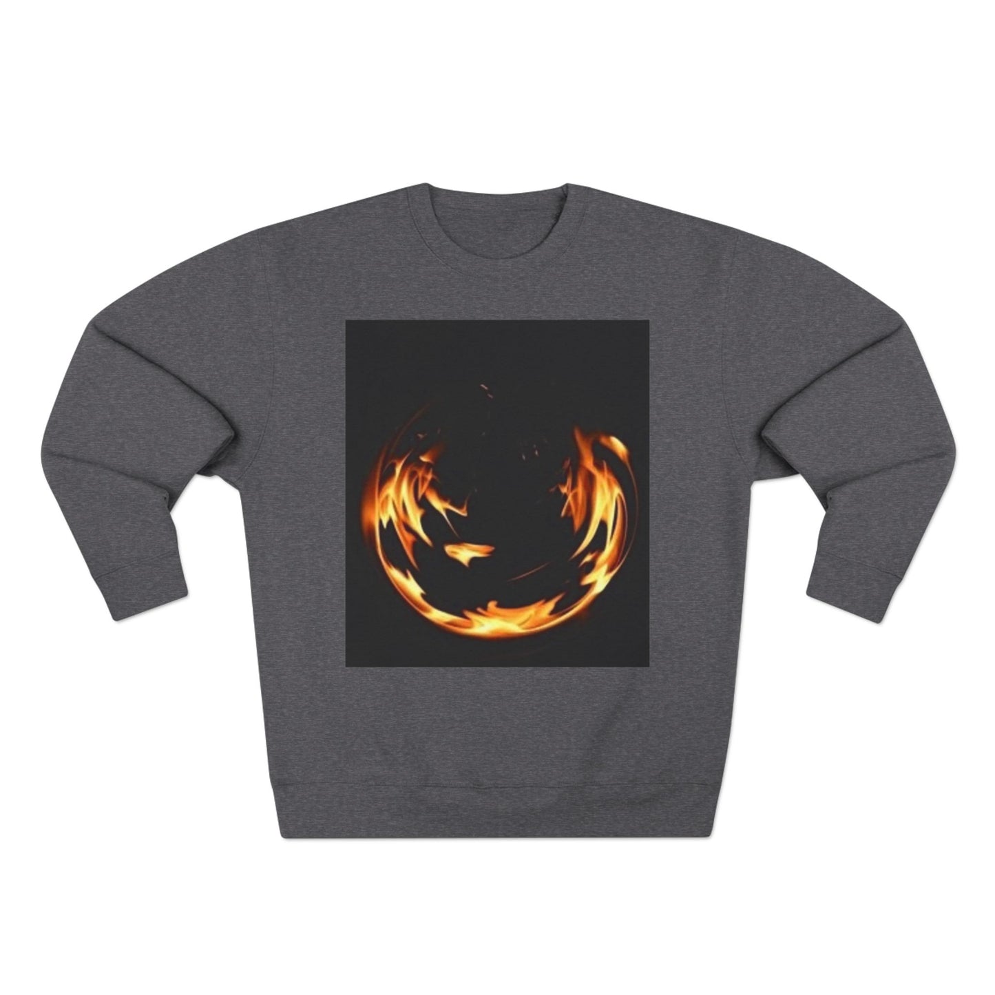 Unisex Crewneck Sweatshirt - Fire Vibes Graphic Sweatshirt for Cozy Nights