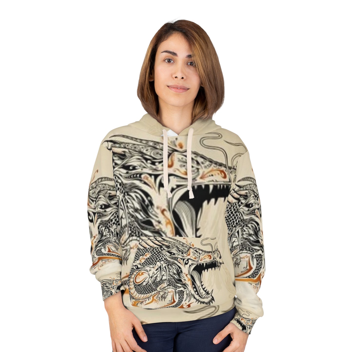 Bold Dragon Graphic Unisex Pullover Hoodie - Streetwear Style for Men & Women