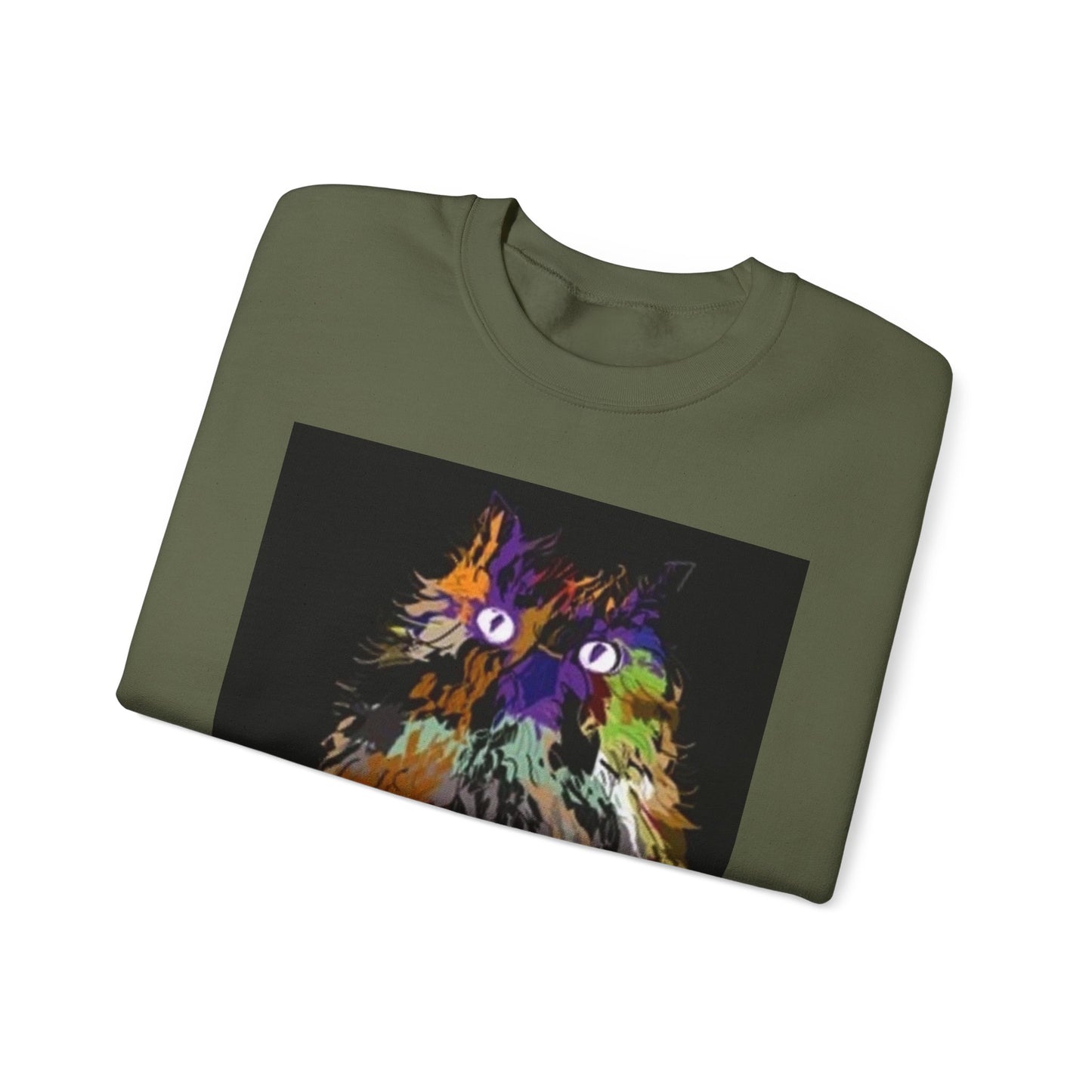 Colorful Owl Crewneck Sweatshirt - Unisex Heavy Blend™ - Cozy Art Wear for Animal Lovers