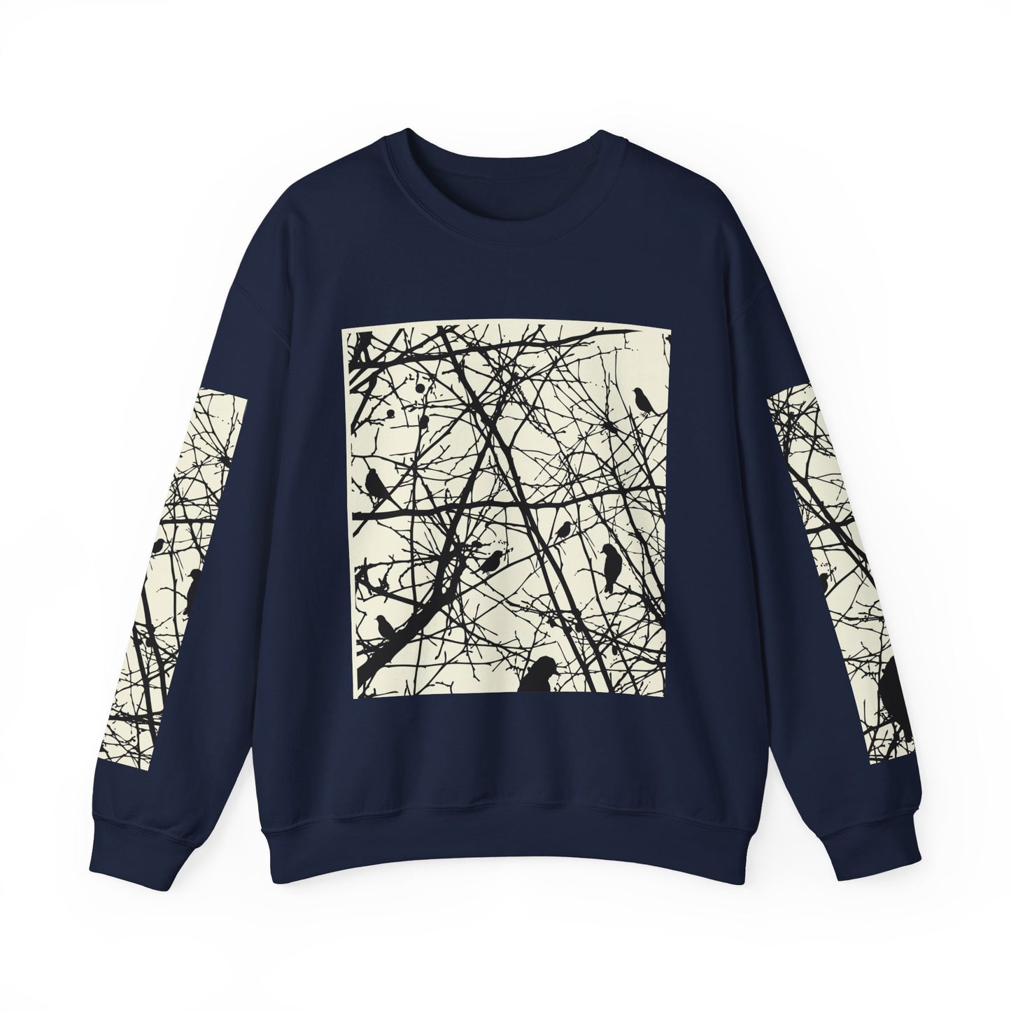 Nature-Inspired Unisex Crewneck Sweatshirt with Bird Print