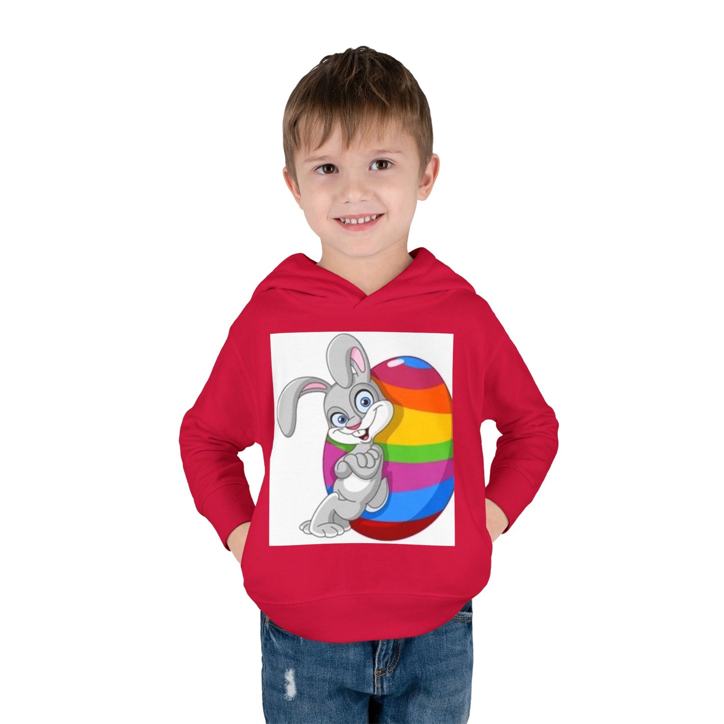 Colorful Easter Bunny Toddler Pullover Hoodie