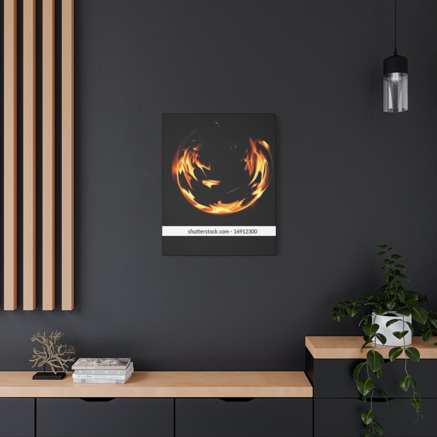 Fire Swirl Matte Canvas Art - Stretched 1.25" Gallery Wrap