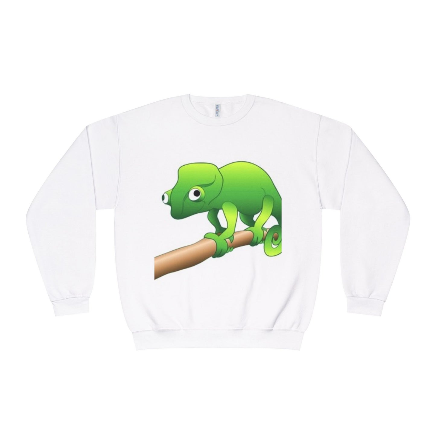 Charming Green Chameleon Sweatshirt - Cozy Unisex Crewneck for Nature Lovers