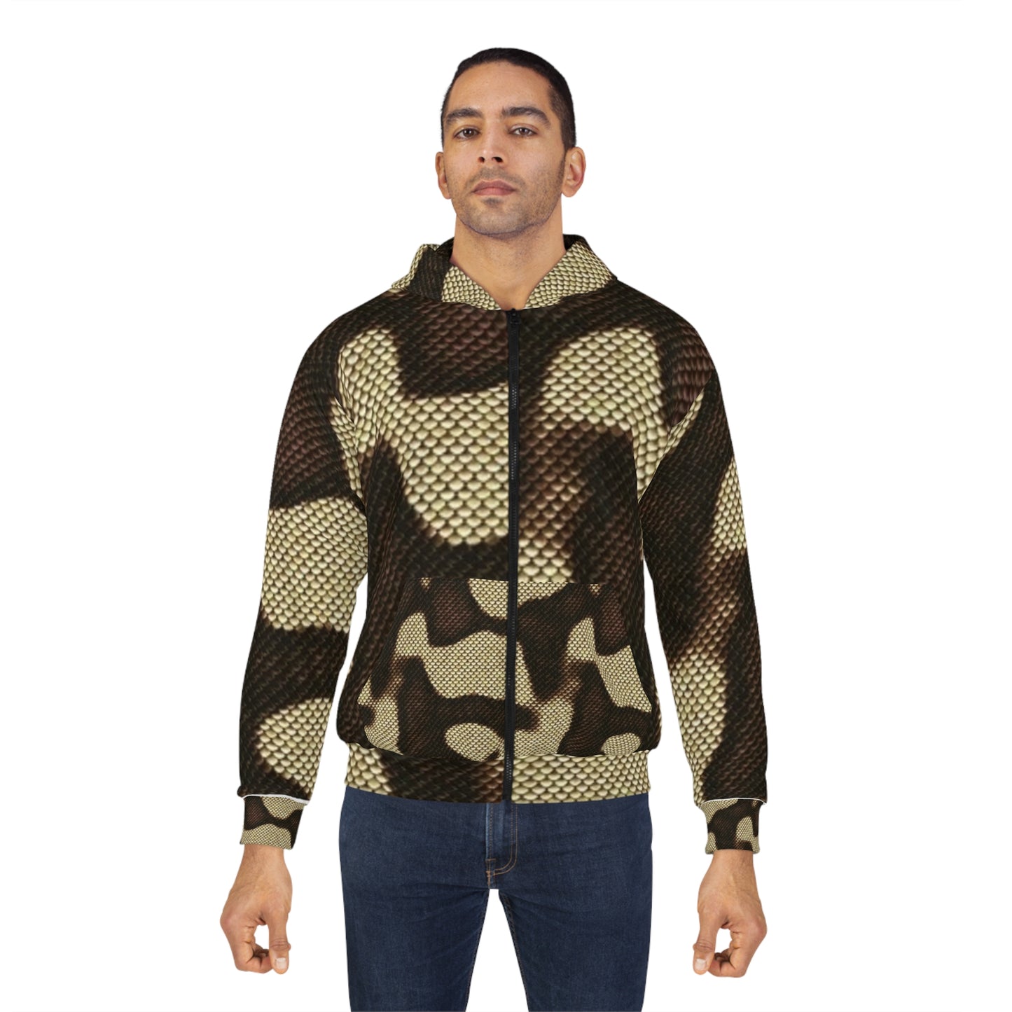 Camo Print Unisex Zip Hoodie - Stylish and Comfortable Outerwear
