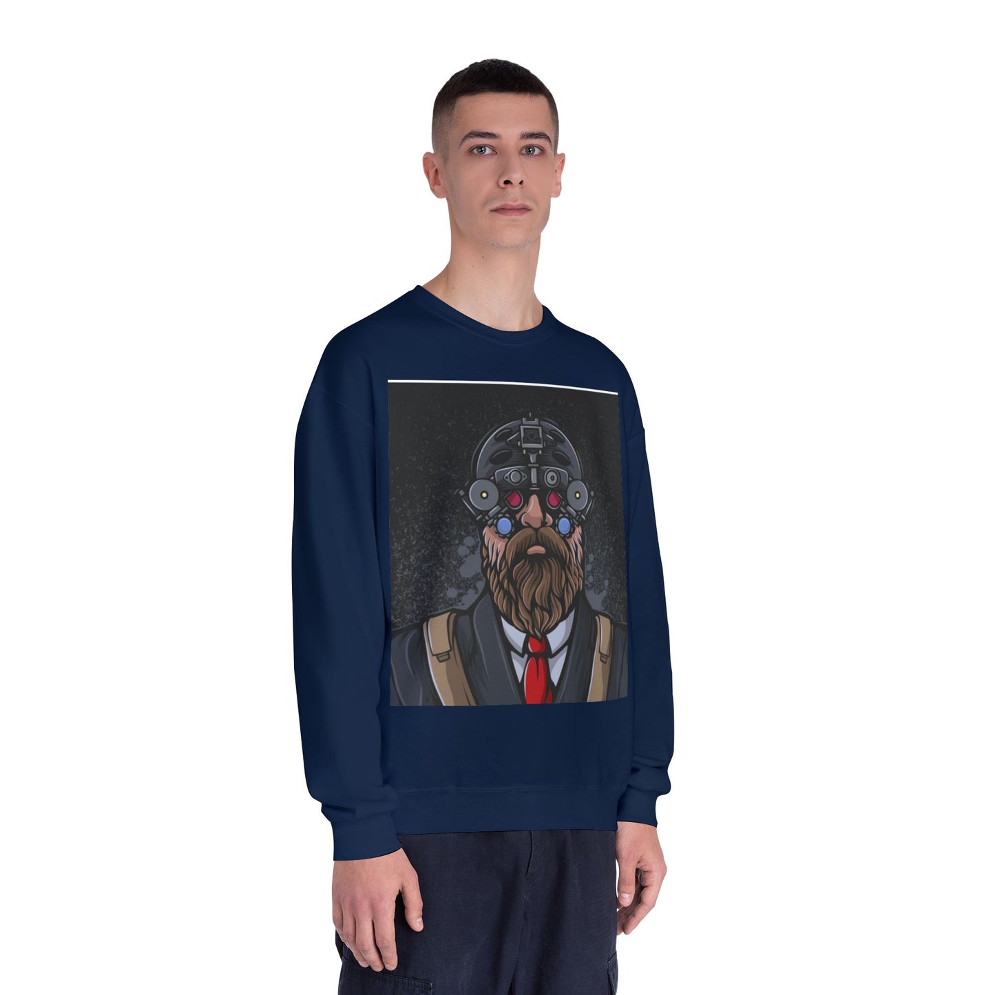 Bearded Warrior Crewneck Sweatshirt - Unisex Graphic Sweatshirt