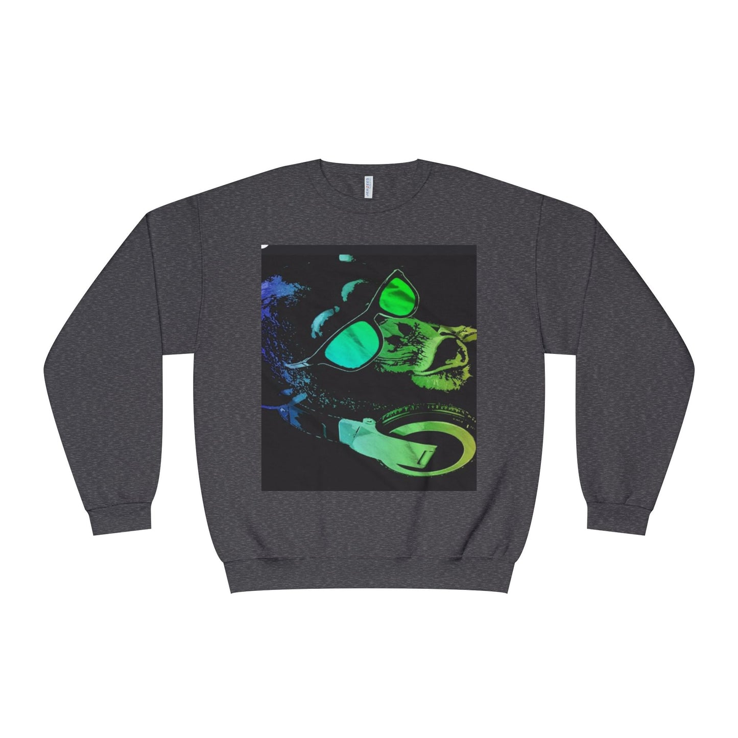 Vibrant DJ Dog Sweatshirt - Cool & Stylish Unisex Crewneck