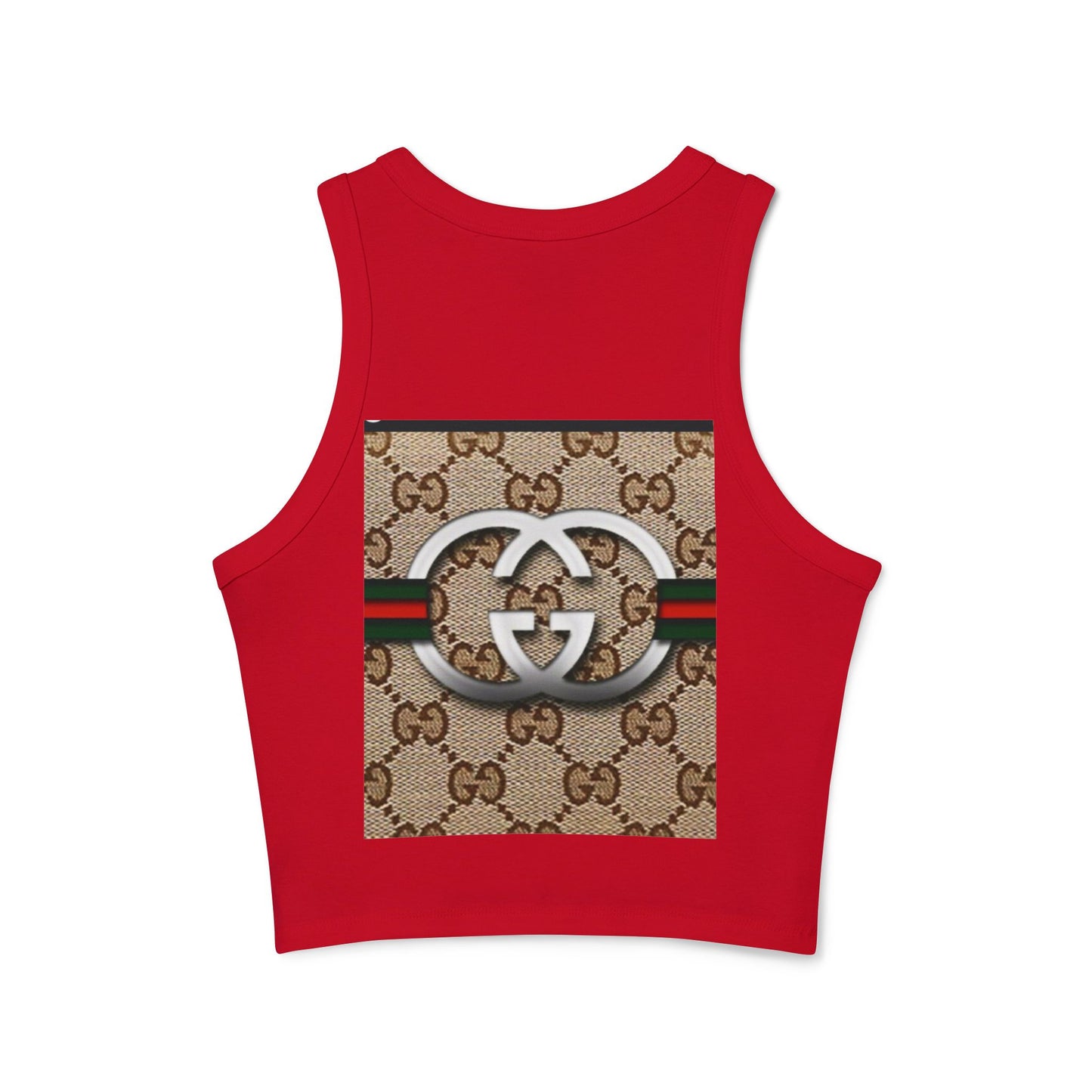 Stylish Women's Micro Rib Racer Tank Top with Iconic Gucci Design