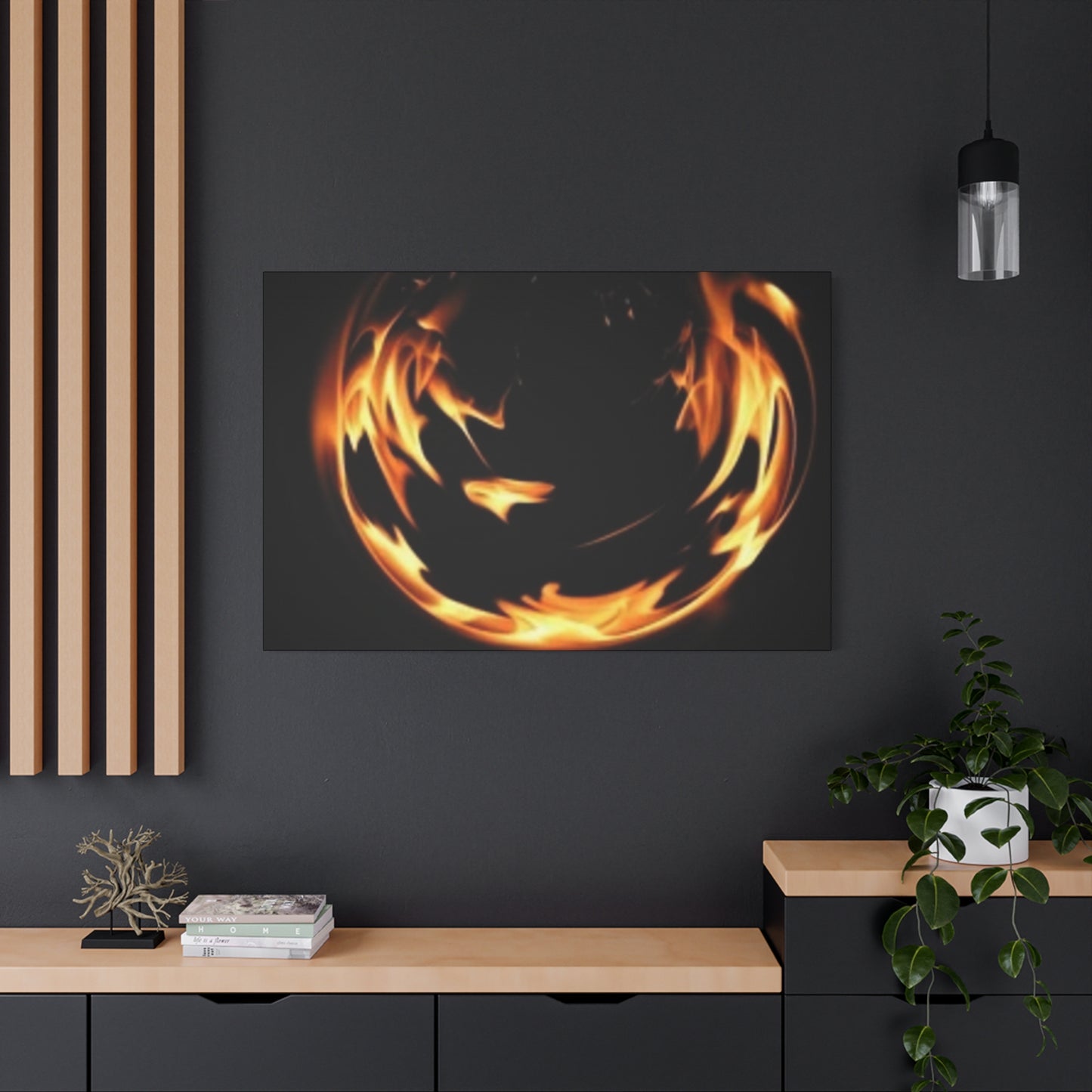 Fire Swirl Matte Canvas Art - Stretched 1.25" Gallery Wrap