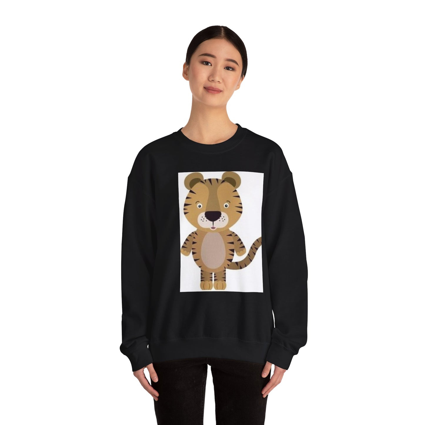 Cute Tiger Design Unisex Heavy Blend Crewneck Sweatshirt