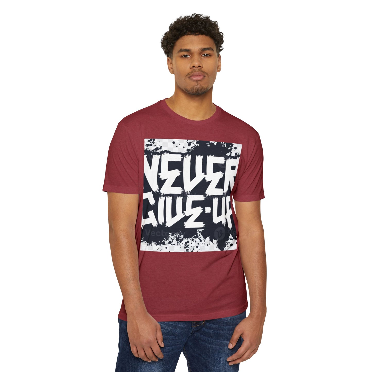 Unisex Motivational T-Shirt - "Never Give Up" Inspirational Tee