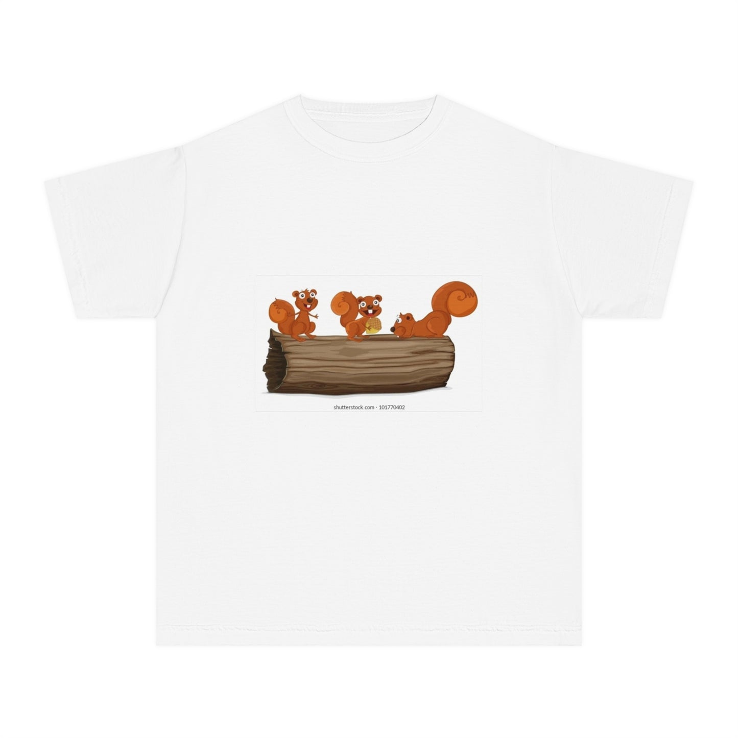 Playful Squirrel Youth Tee - Fun Animal Graphic T-Shirt for Kids