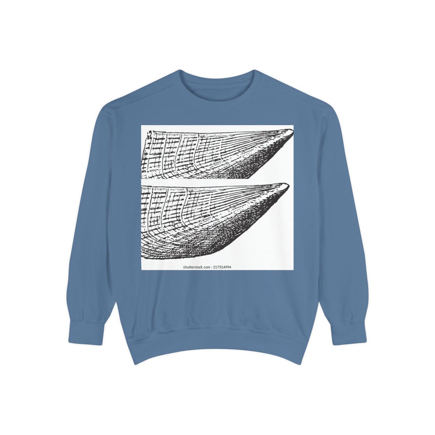 Graphic Unisex Garment-Dyed Sweatshirt | Nautical Design for Ocean Lovers