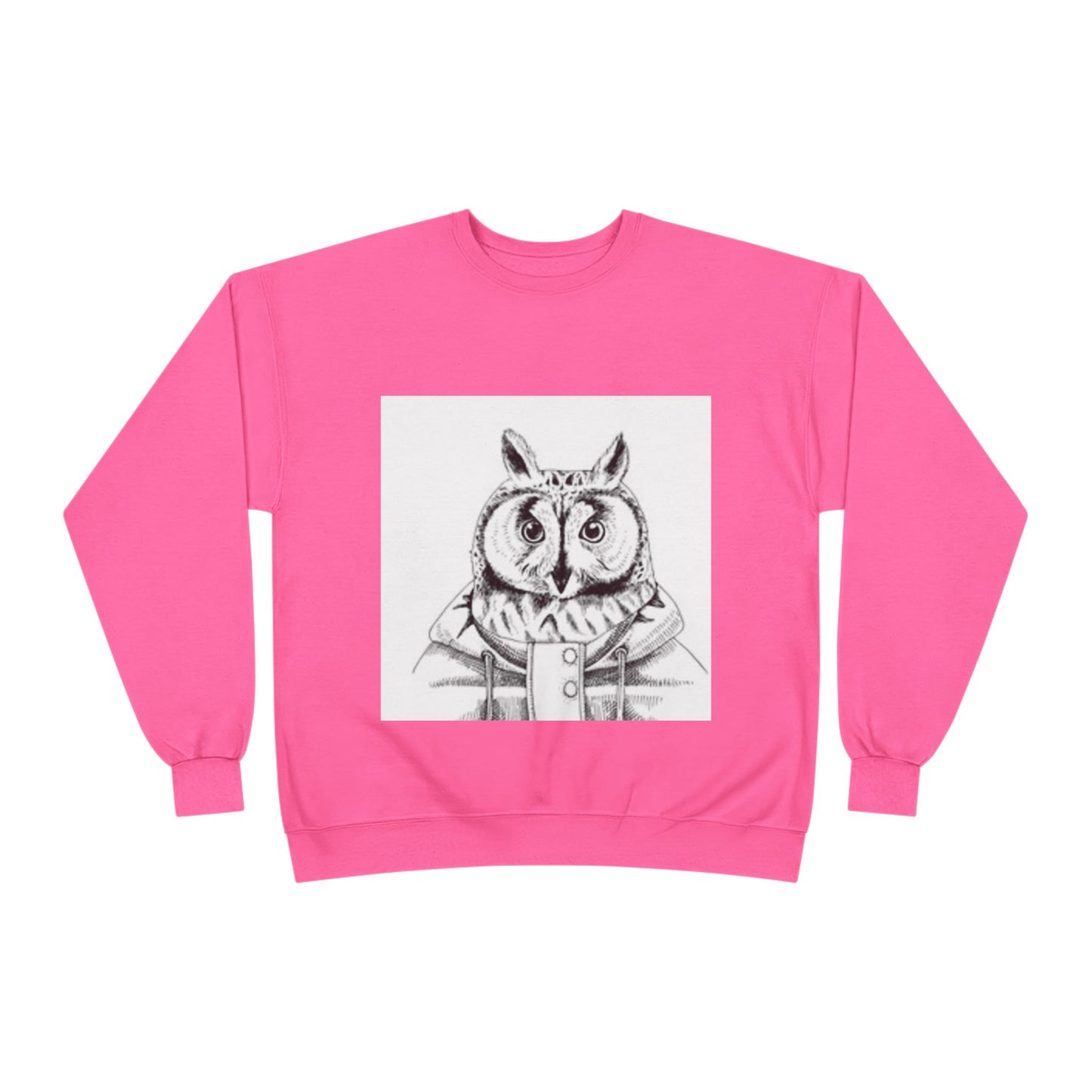 Whimsical Owl Eco-Friendly Crewneck Sweatshirt - Unisex