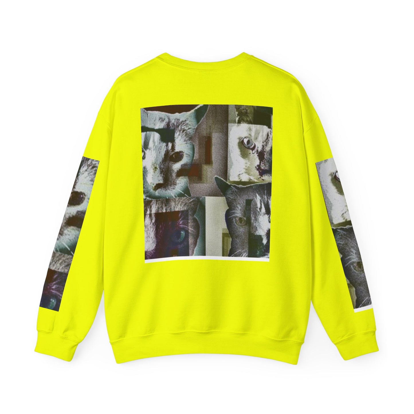 Cozy Cat Lover Crewneck Sweatshirt - Artistic Feline Design