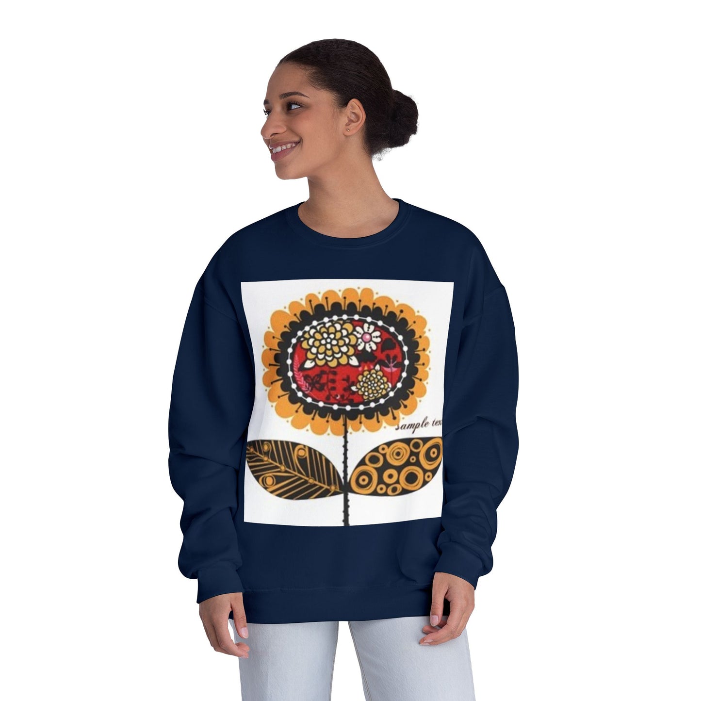 Floral Graphic Sweatshirt - Cozy Unisex Crewneck for All Occasions