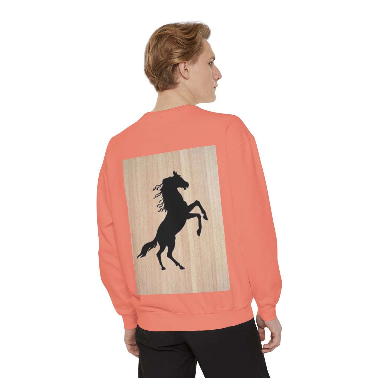 Equestrian Spirit Unisex Garment-Dyed Sweatshirt - Bold Horse Design