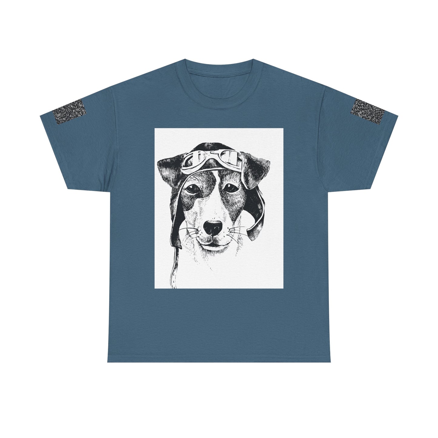 Vintage Aviator Dog Unisex Heavy Cotton Tee
