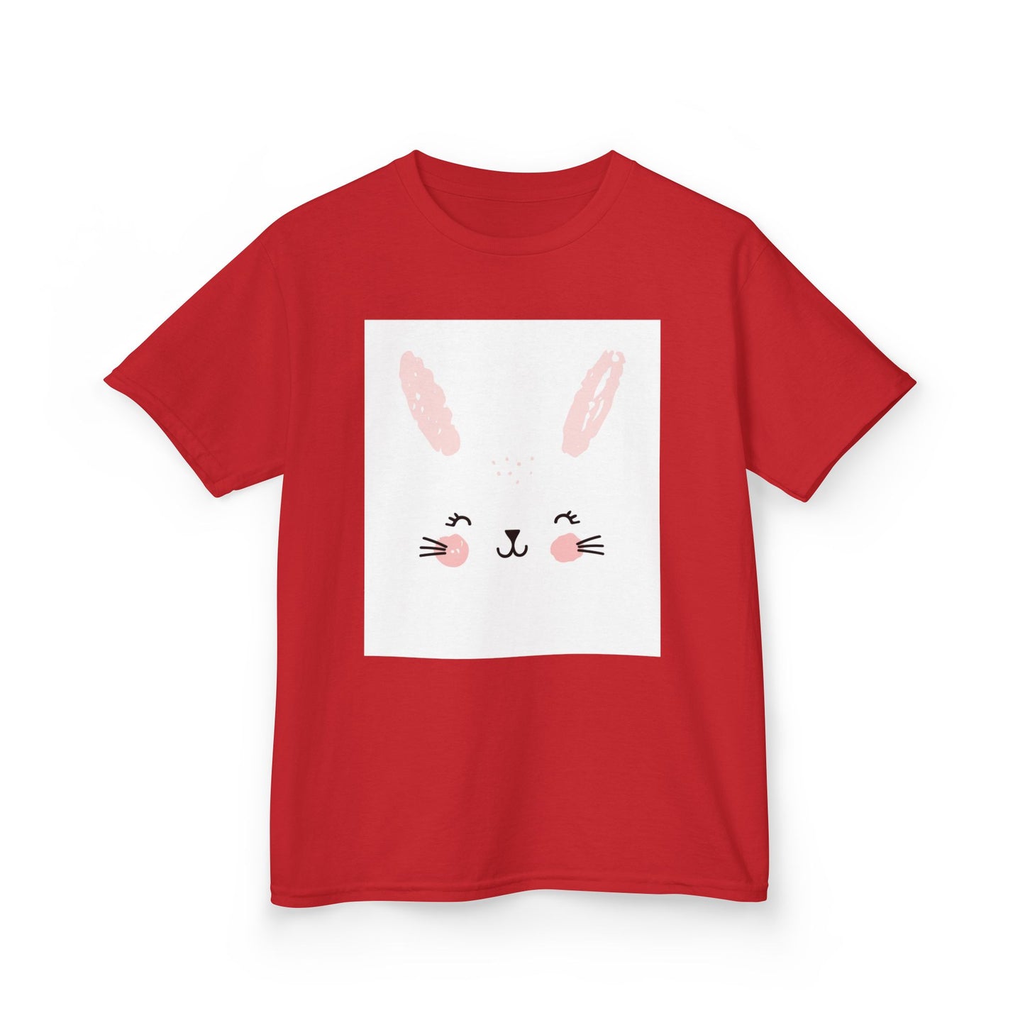 Adorable Bunny Kids Heavy Cotton Tee - Perfect for Easter & Everyday Fun
