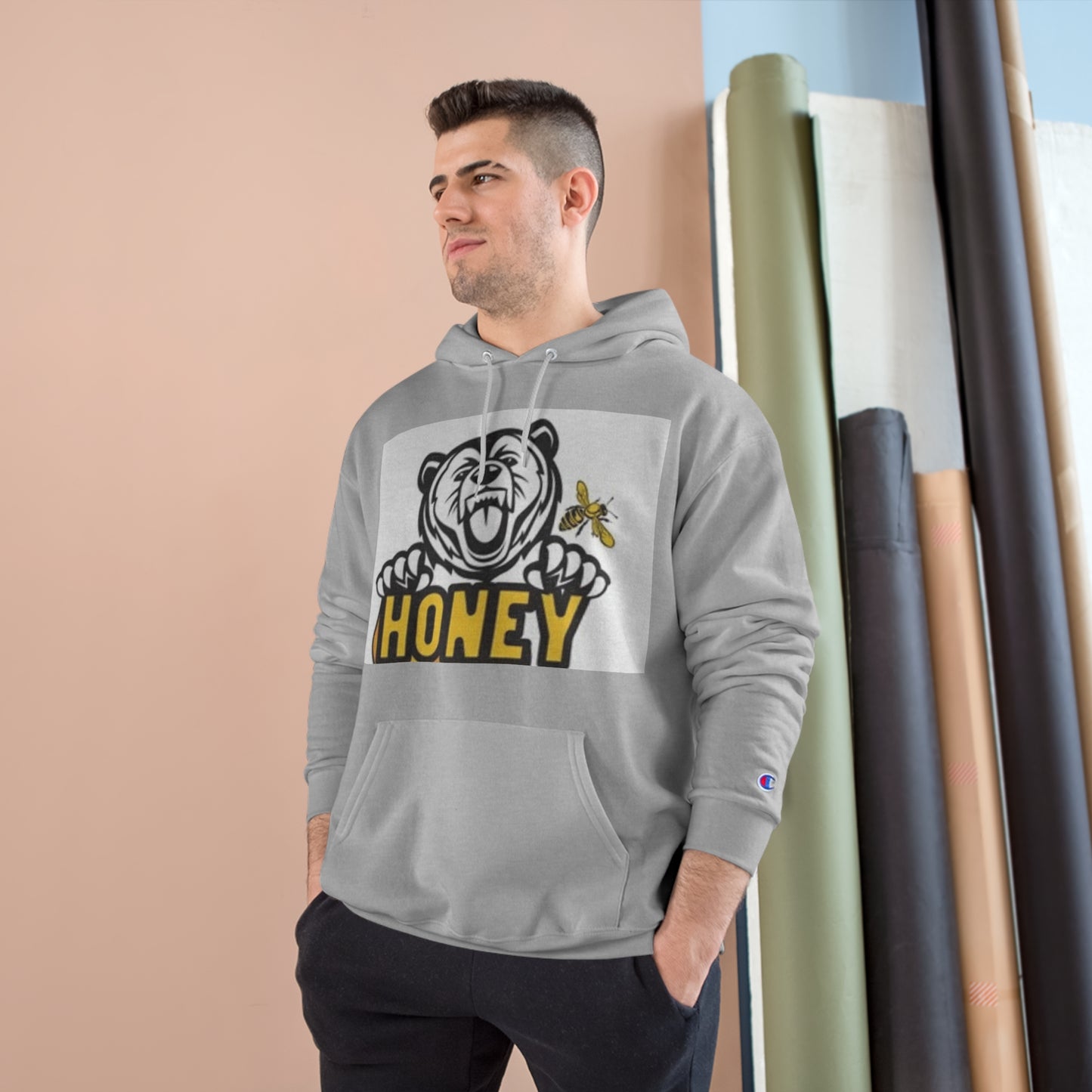 Honey Bear Champion Hoodie - Fun & Cozy Streetwear