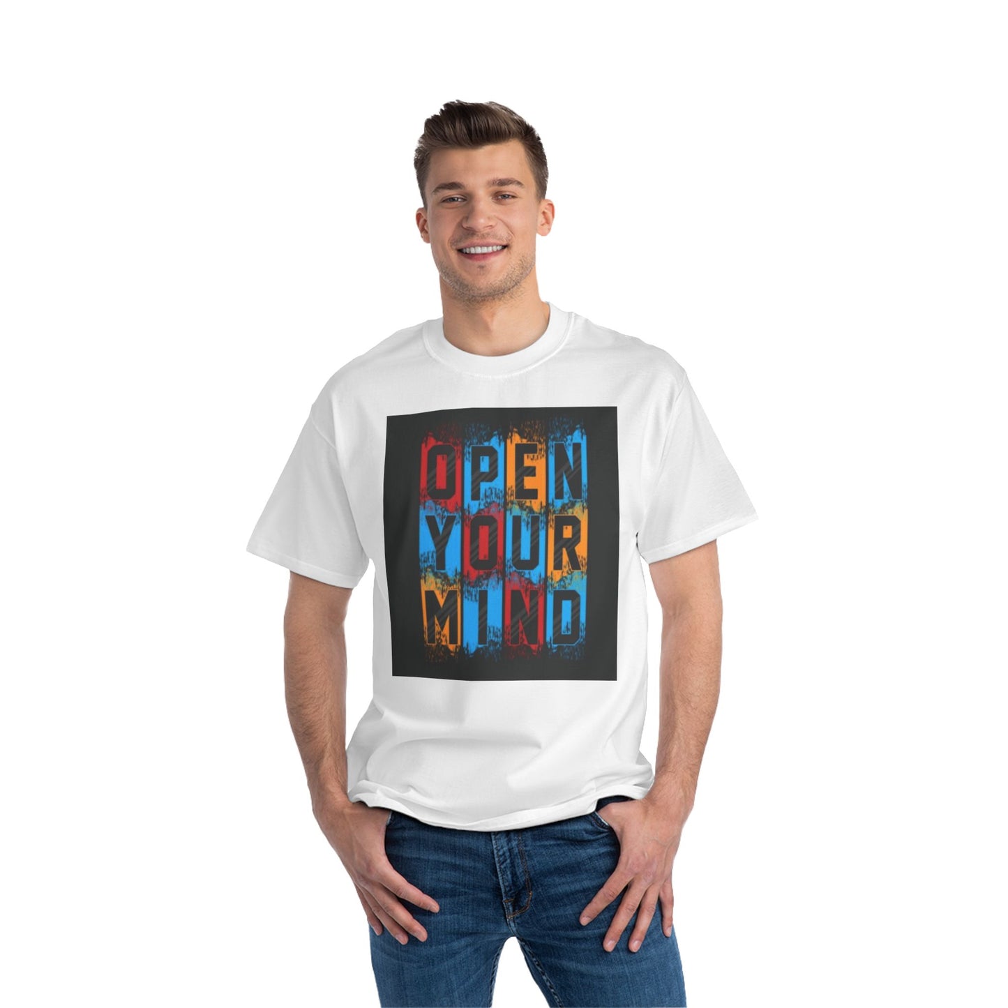 Open Your Mind Graphic Beefy-T® Short-Sleeve T-Shirt - Inspirational Art Tee