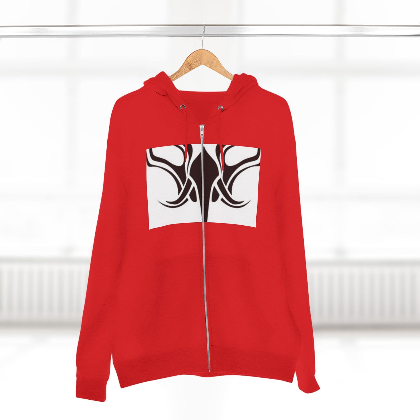 Tribal Design Unisex Zip Hoodie - Stylish & Versatile Outdoor Wear