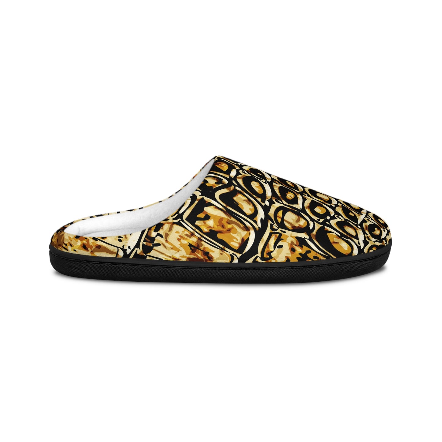 Cozy Men's Indoor Slippers with Luxurious Animal Print Design