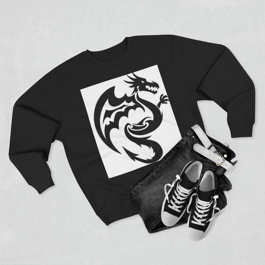 Unisex Dragon Graphic Crewneck Sweatshirt - Stylish & Cozy for Fantasy Lovers