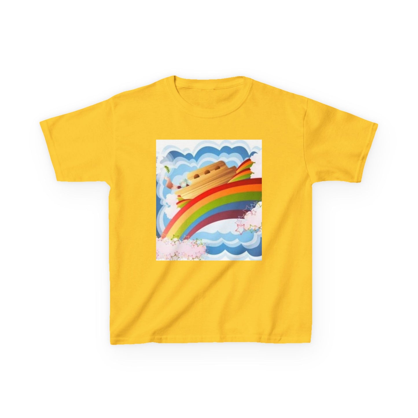 Rainbow Adventure Kids Heavy Cotton Tee - Fun & Colorful Design for Playful Days