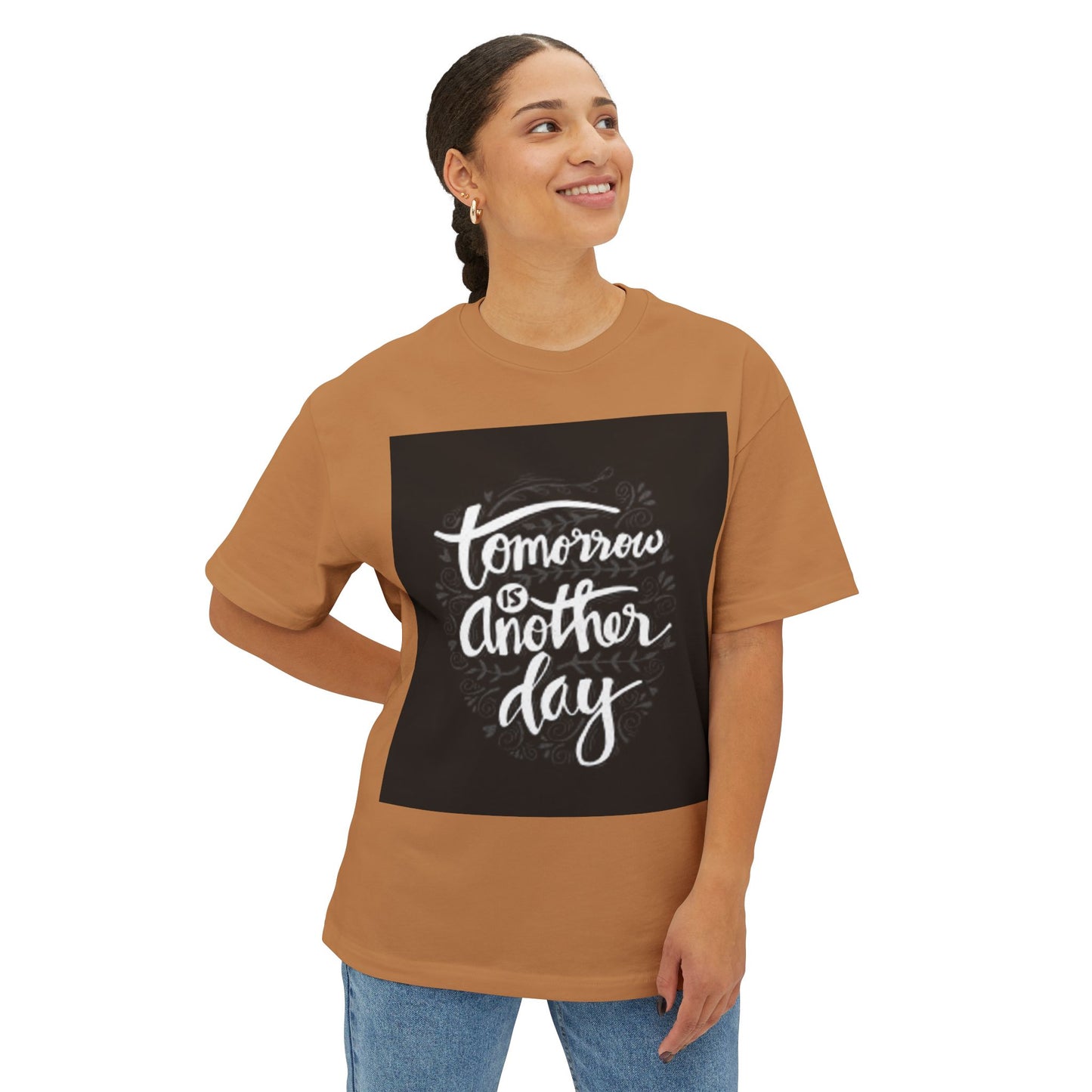 Inspirational Oversized Tee - 'Tomorrow is Another Day'