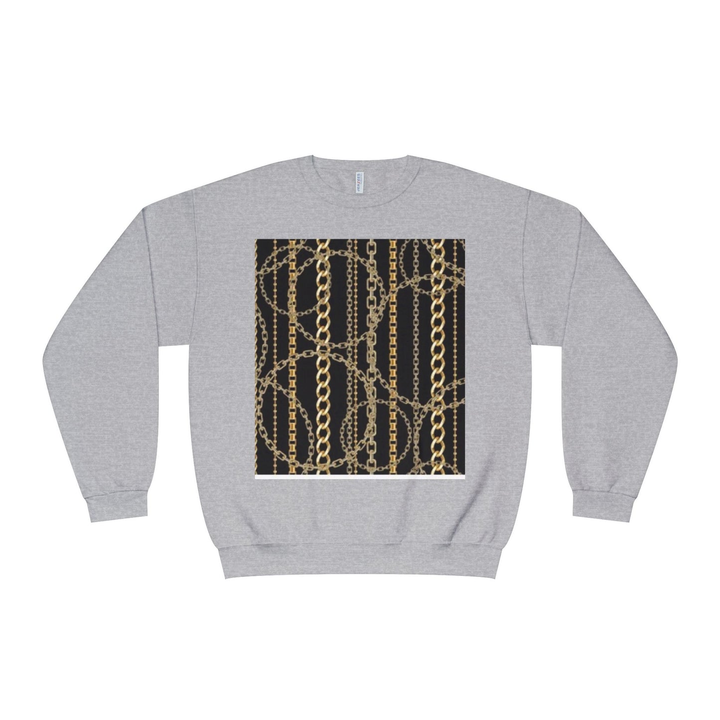 Chic Chain Pattern Unisex Crewneck Sweatshirt - Fashionable & Comfortable