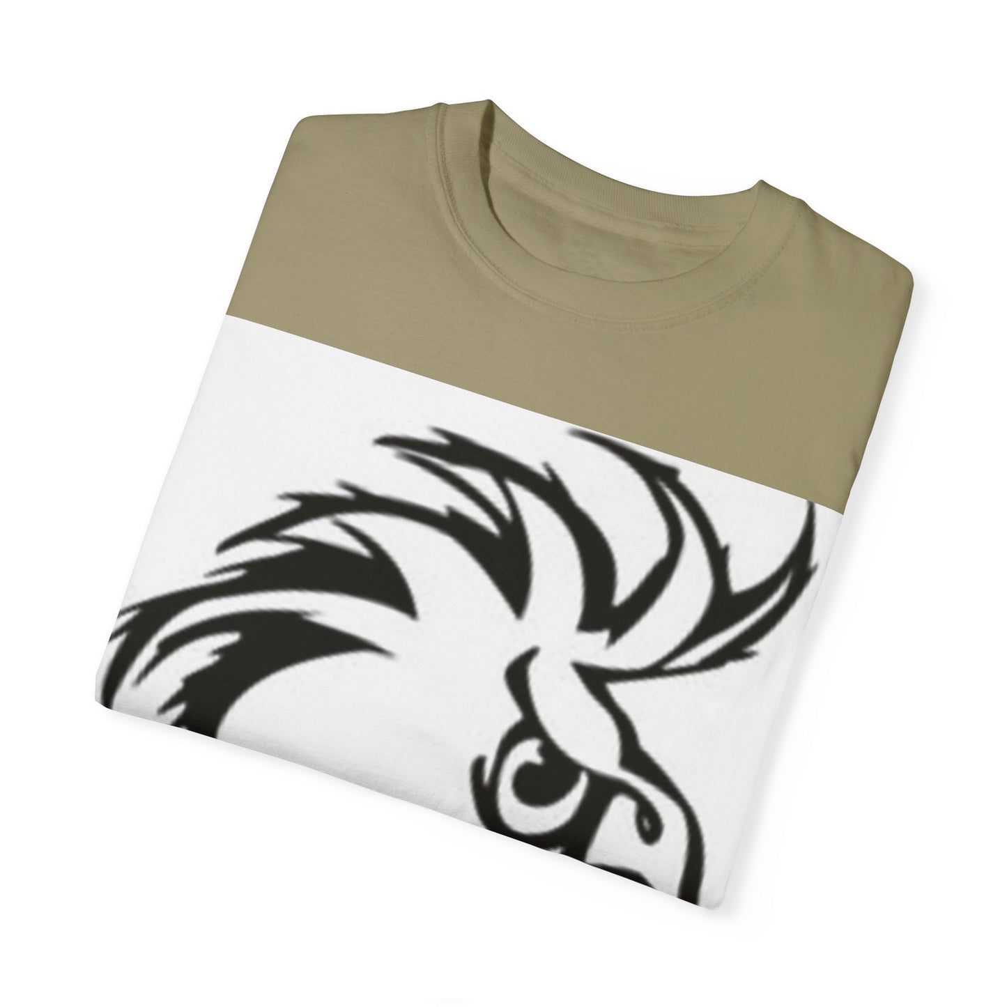 Artistic Unisex Garment-Dyed T-Shirt - Hand Drawn Patterns