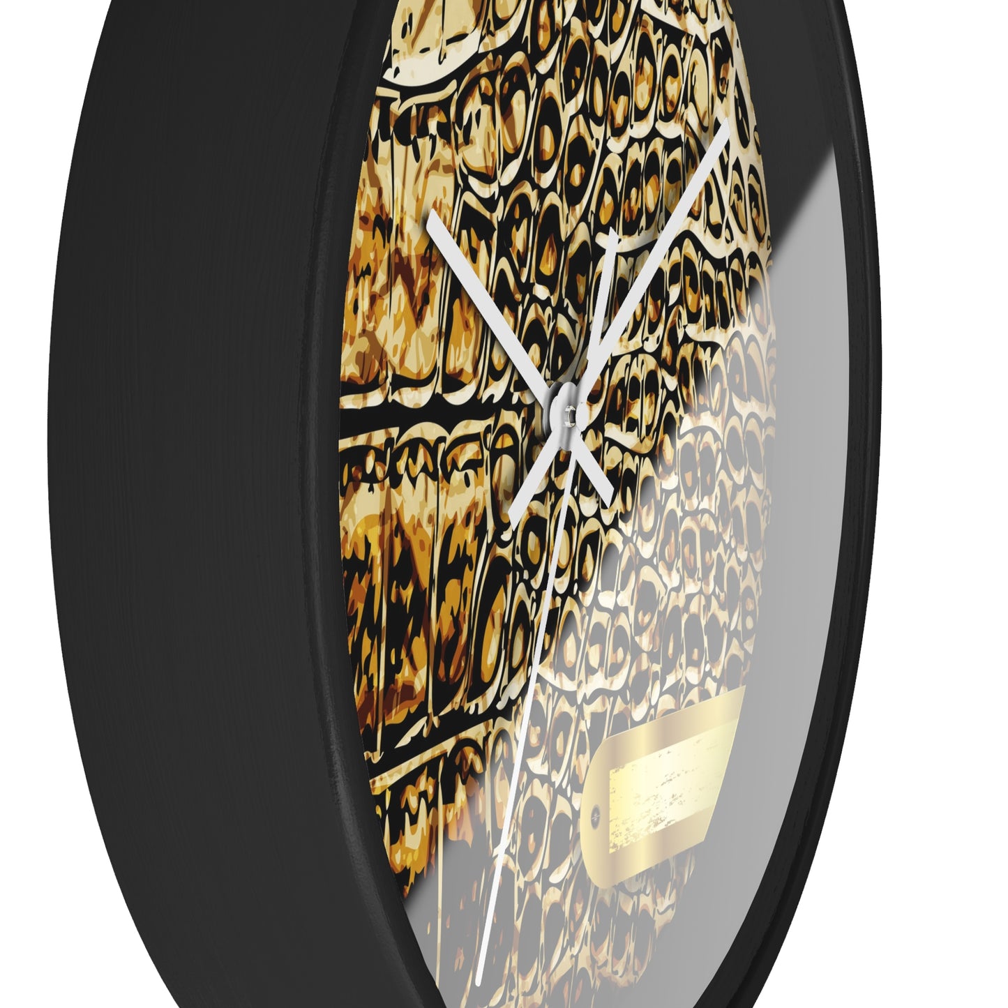 Elegant Crocodile Print Wall Clock - Stylish Home Decor