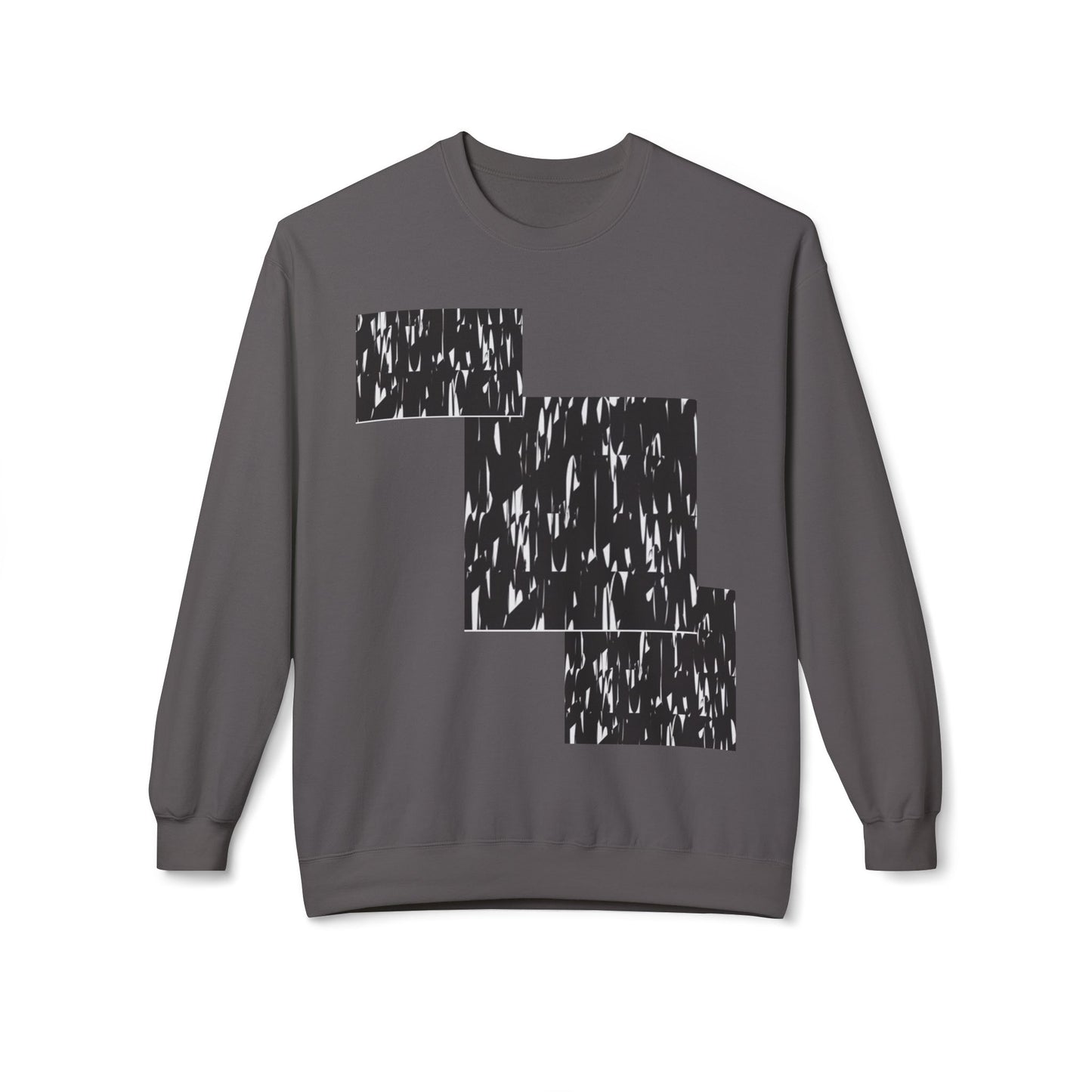 Modern Abstract Fleece Crewneck Sweatshirt - Cozy Unisex Apparel