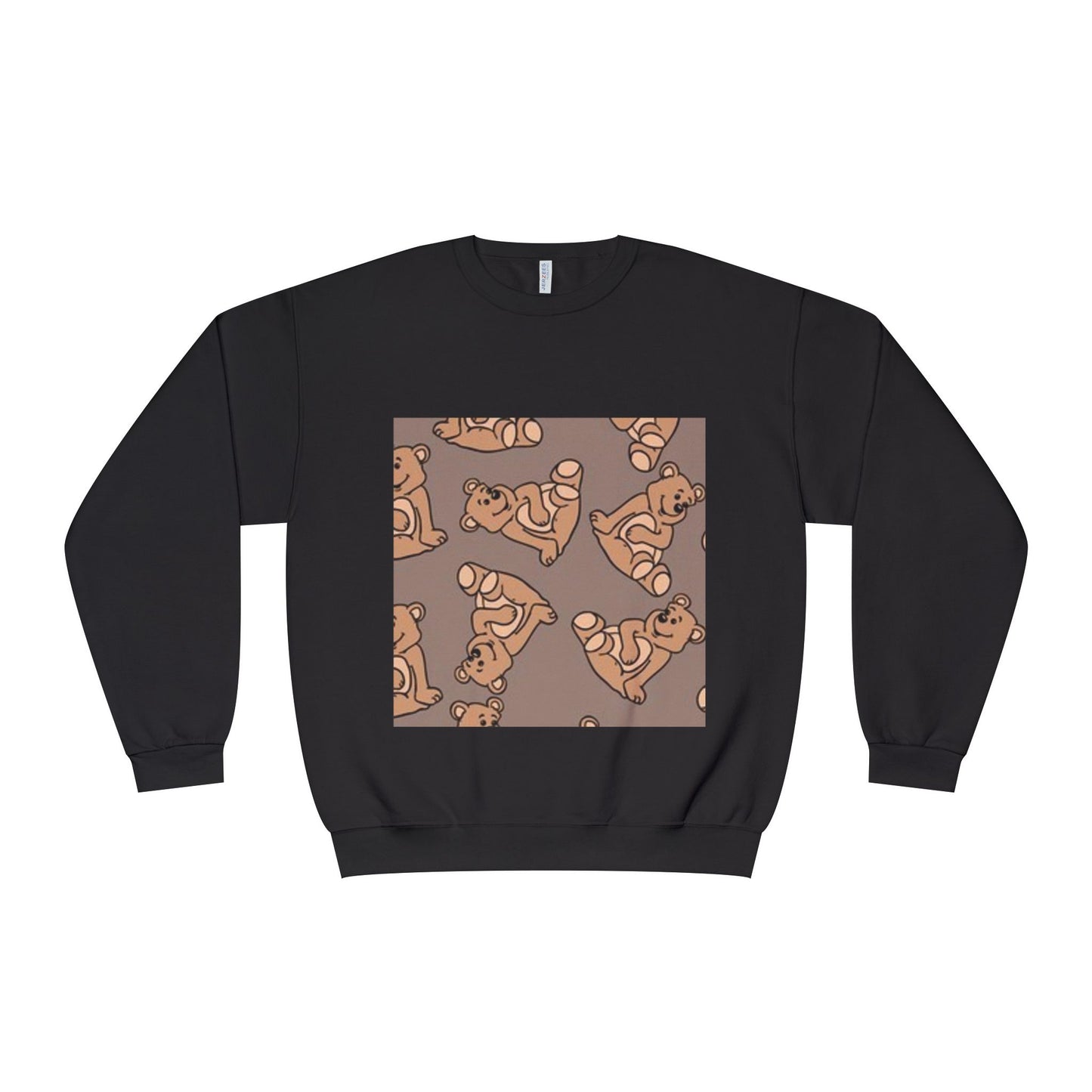 Cozy Bear Print Crewneck Sweatshirt - Perfect for Animal Lovers & Casual Comfort