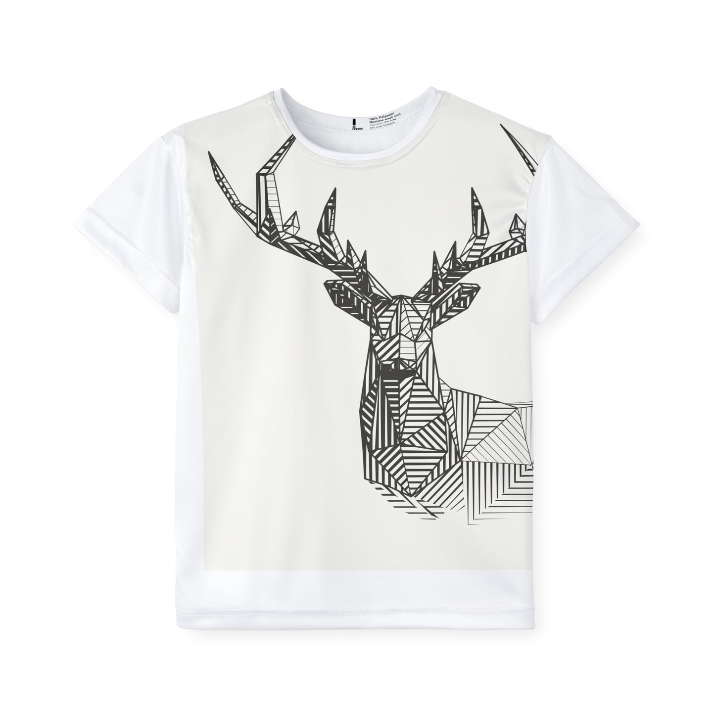 Geometric Deer Kids Sports Jersey - Cool Active Wear for Outdoor Play