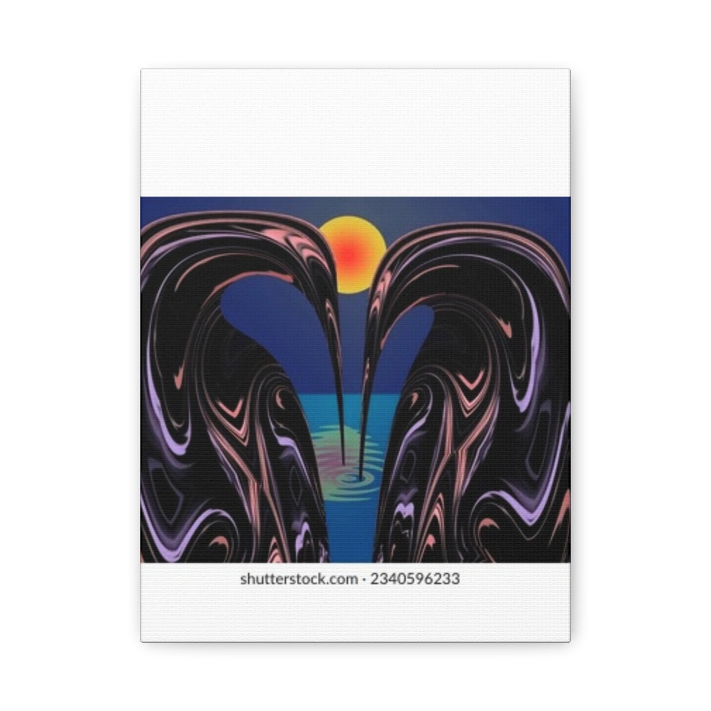 Romantic Abstract Canvas Art - Heart-Shaped Design for Home Decor