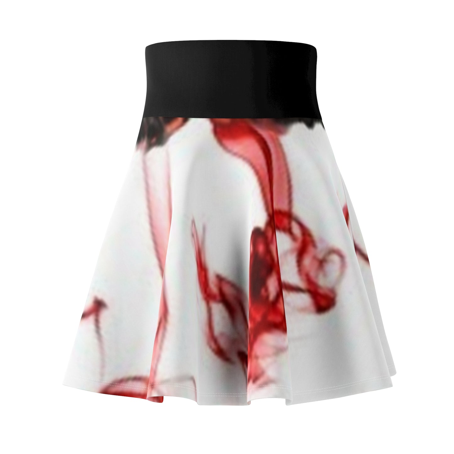 Elegant Red Swirl Women's Skater Skirt - Perfect for Parties & Everyday Wear