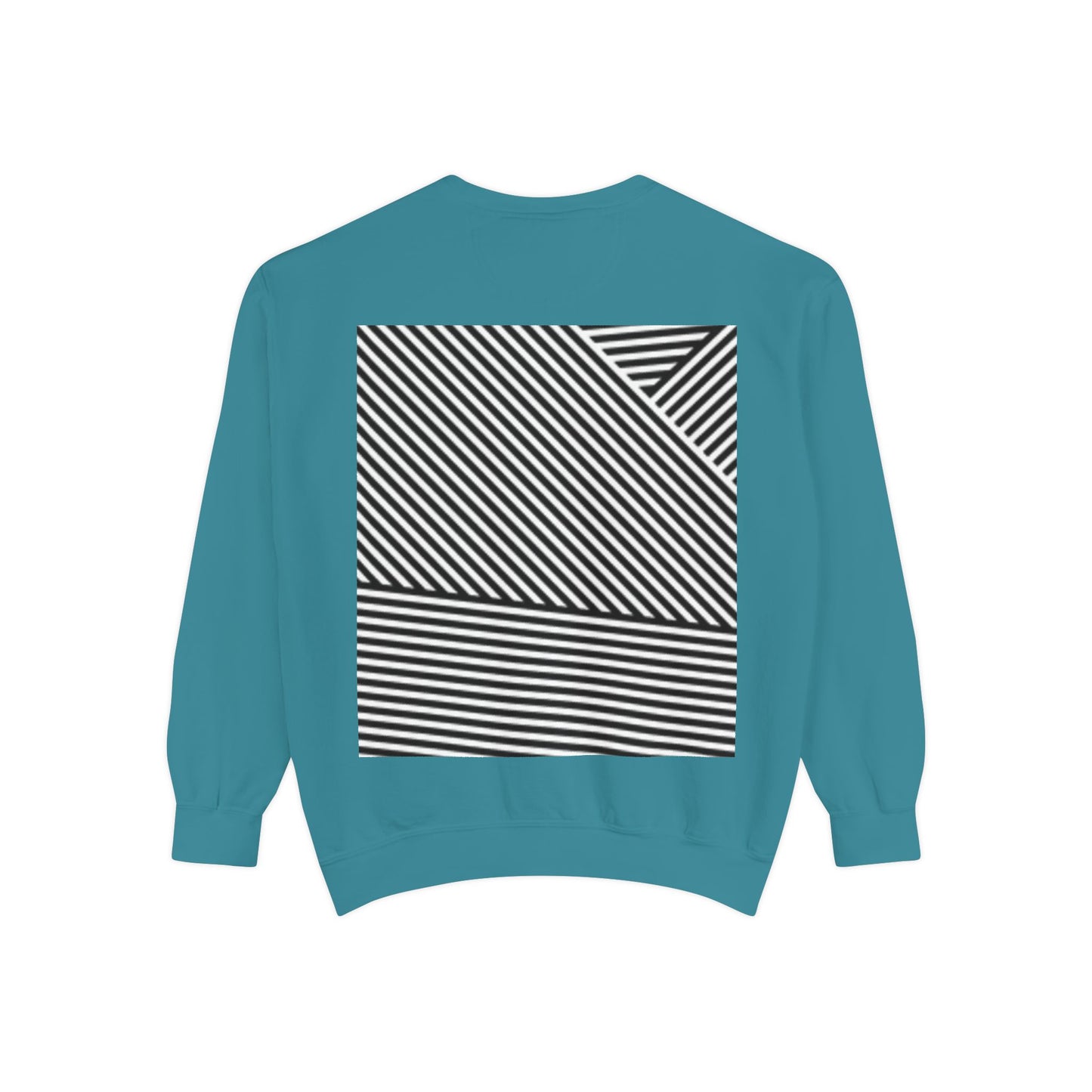 Unique Unisex Garment-Dyed Sweatshirt with Intricate Graphic Design