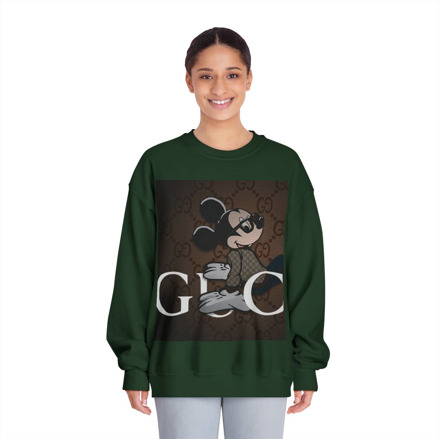 Trendy Mickey Mouse Graphic Crewneck Sweatshirt - Unisex Casual Wear