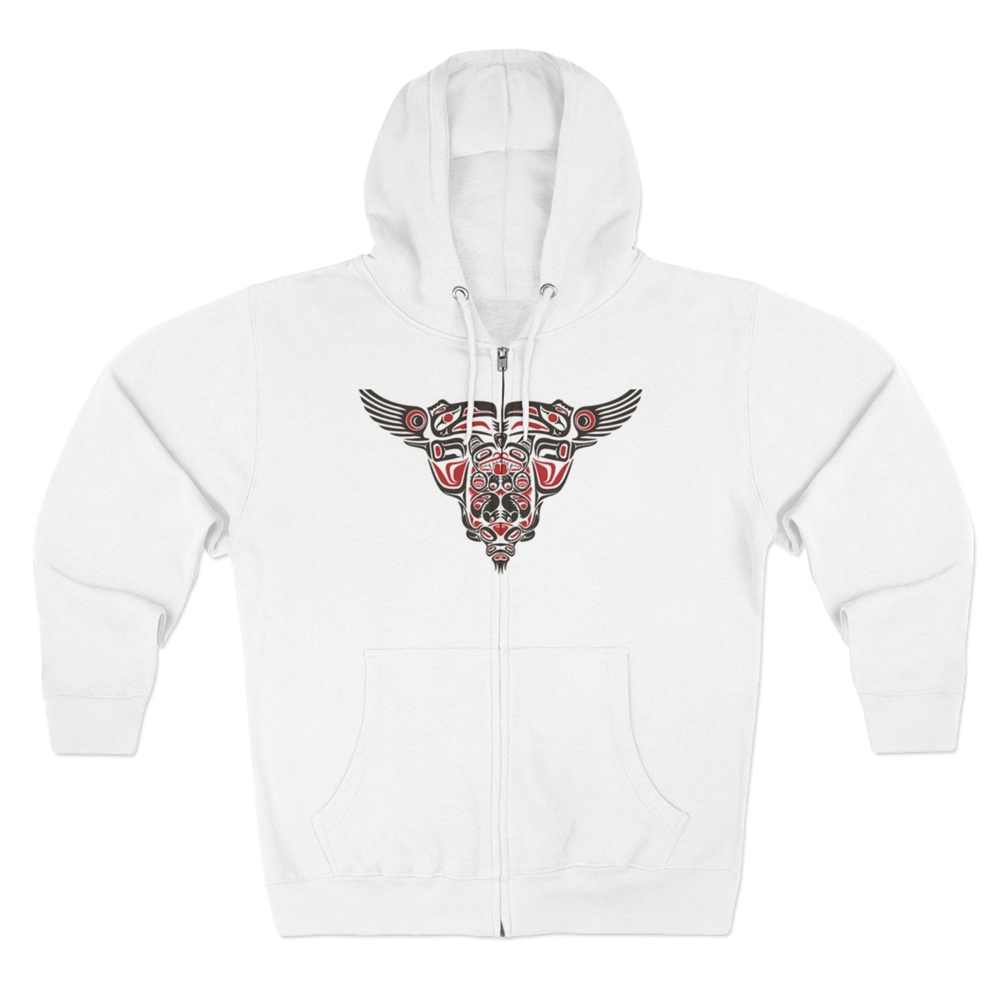 Artistic Tribal Unisex Zip Hoodie - Unique Modern Design