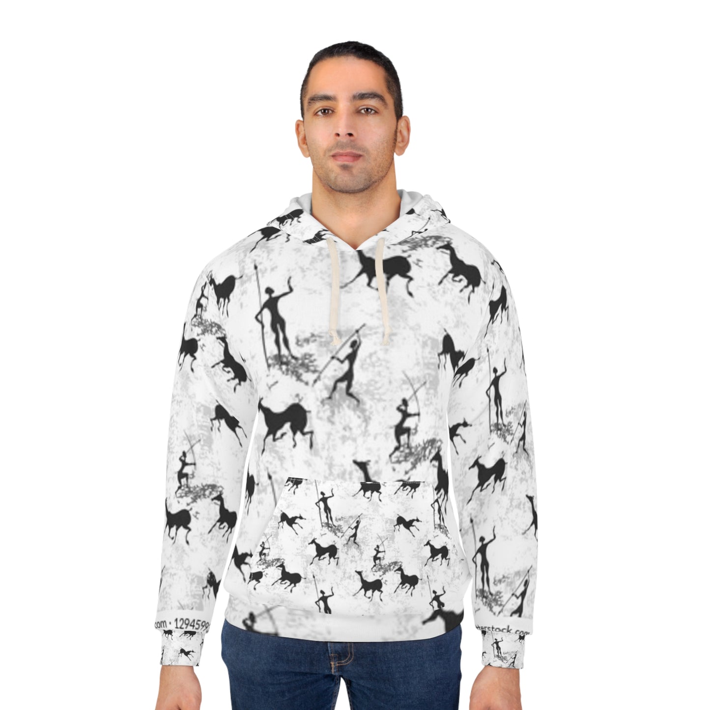 Artistic Unisex Pullover Hoodie - Unique Horse & Rider Print