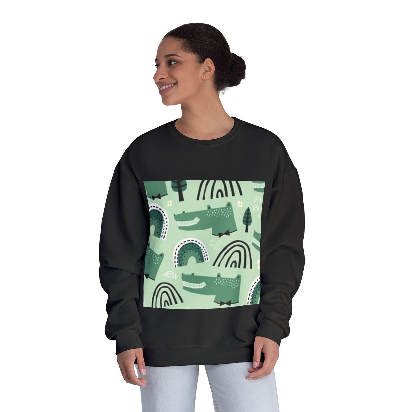 Whimsical Nature Print Unisex Crewneck Sweatshirt - Cozy and Stylish for Life’s Adventures