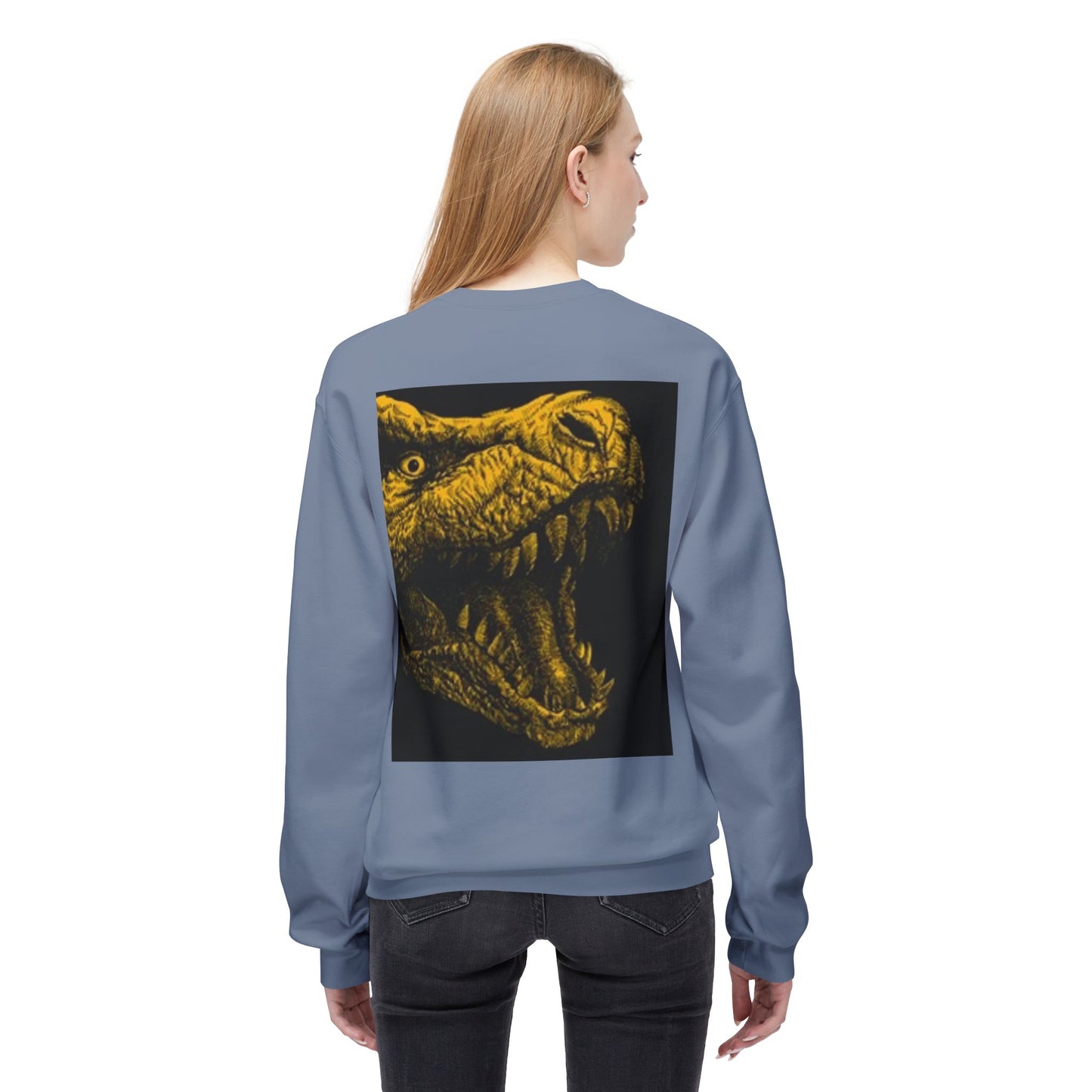 Unisex Dinosaur Graphic Sweatshirt - Cozy Midweight Crewneck