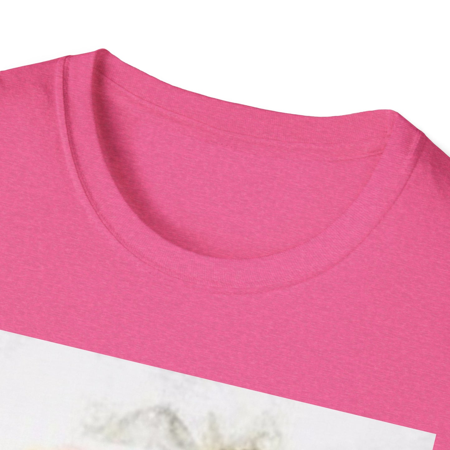 Playful Rabbit Design Unisex Softstyle T-Shirt - Perfect for Spring Celebrations